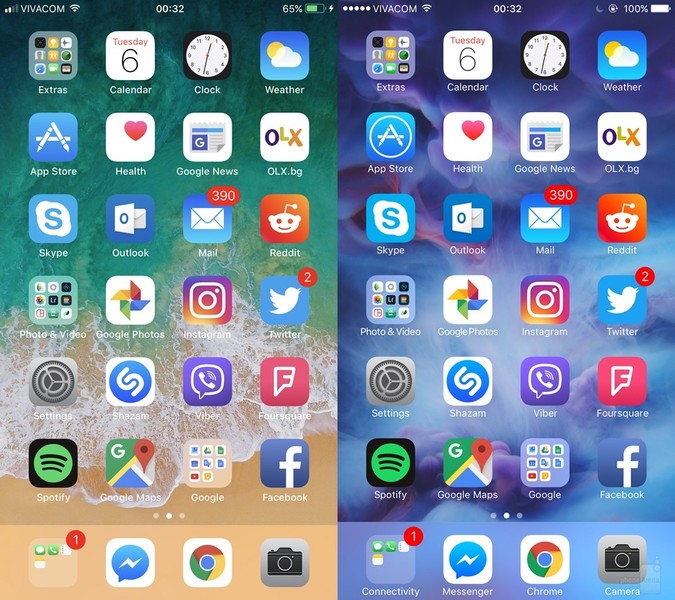 So sánh sự khác nhau giữa iOS 11 và iOS 10 qua ảnh