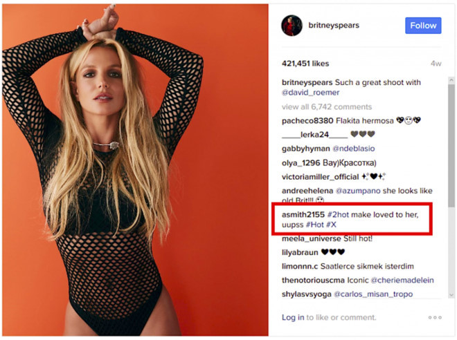 Hacker Nga giấu mã độc trong tài khoản Instagram của Britney Spears