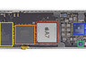 Cận cảnh chip A7 bên cạnh RAM Elpida 1 GB. 