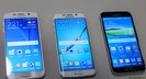 Bộ 3 sản phẩm smartphone cao cấp của Samsung (từ trái sang) gồm: Galaxy S6, Galaxy S6 Edge và Galaxy S5 